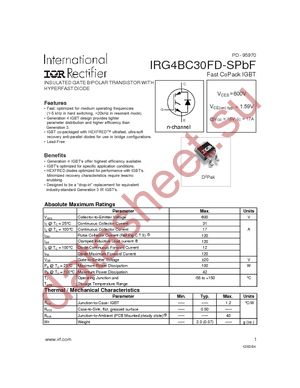 IRG4BC30FD-SPBF datasheet  